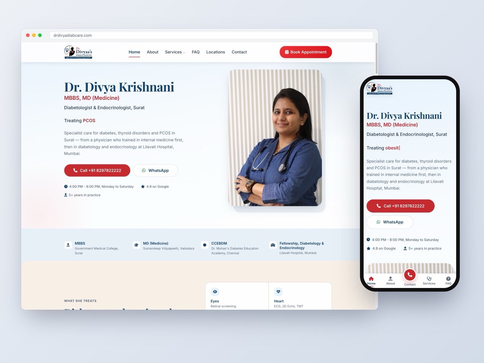 A website we built for a clinic
