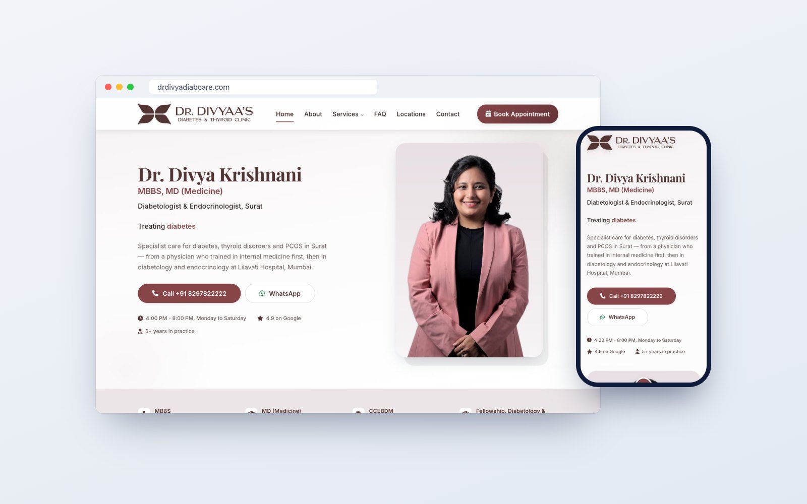 A website we built for a clinic