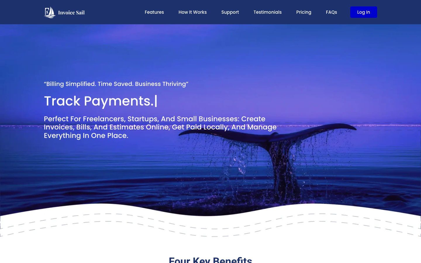 Invoice Sail home page